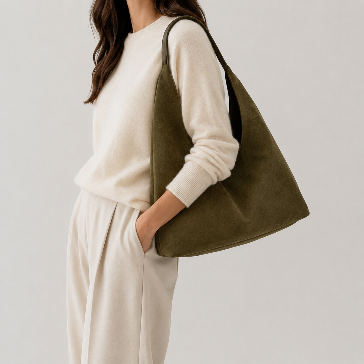 Sac à main femme en daim à bandoulière ma vie en sac