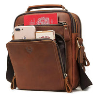 Sac bandoulière homme en cuir véritable