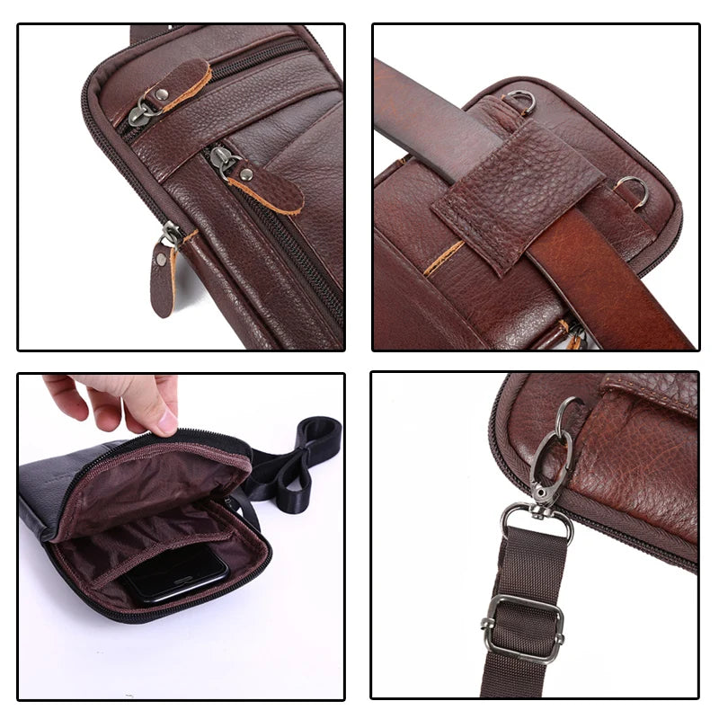 Sac banane homme en simili cuir