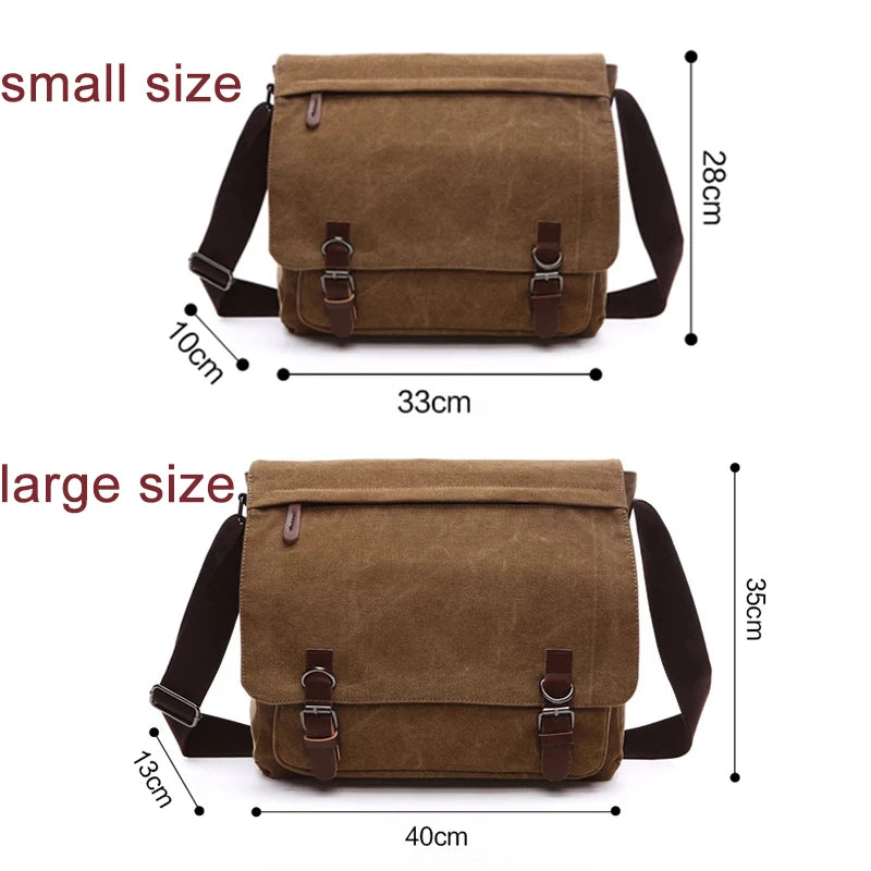 Sac bandoulière homme en toile pour ordinateur