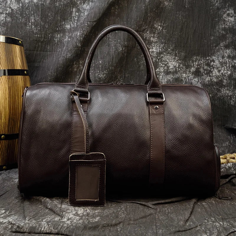 Sac de voyage week-end en cuir véritable
