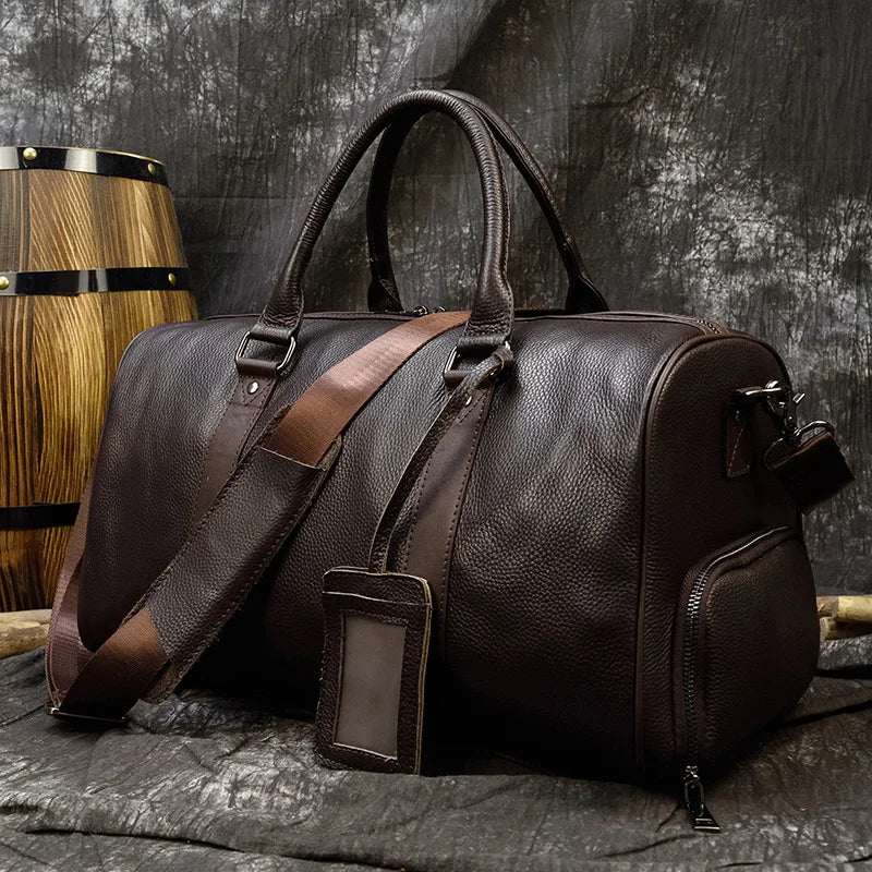 Sac de voyage week-end en cuir véritable