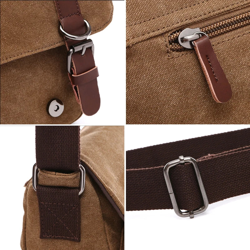 Sac bandoulière homme en toile pour ordinateur
