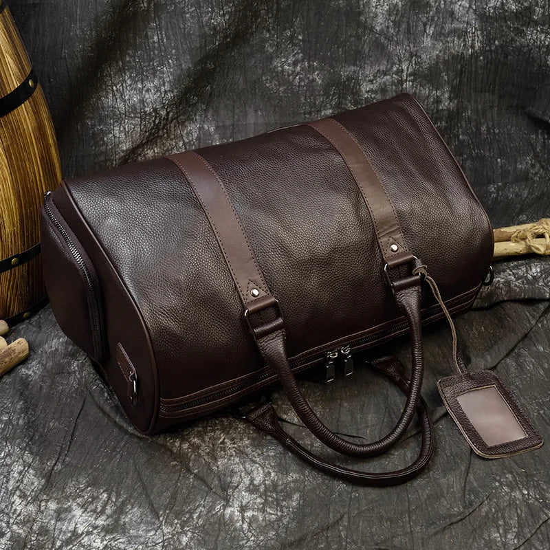Sac de voyage week-end en cuir véritable