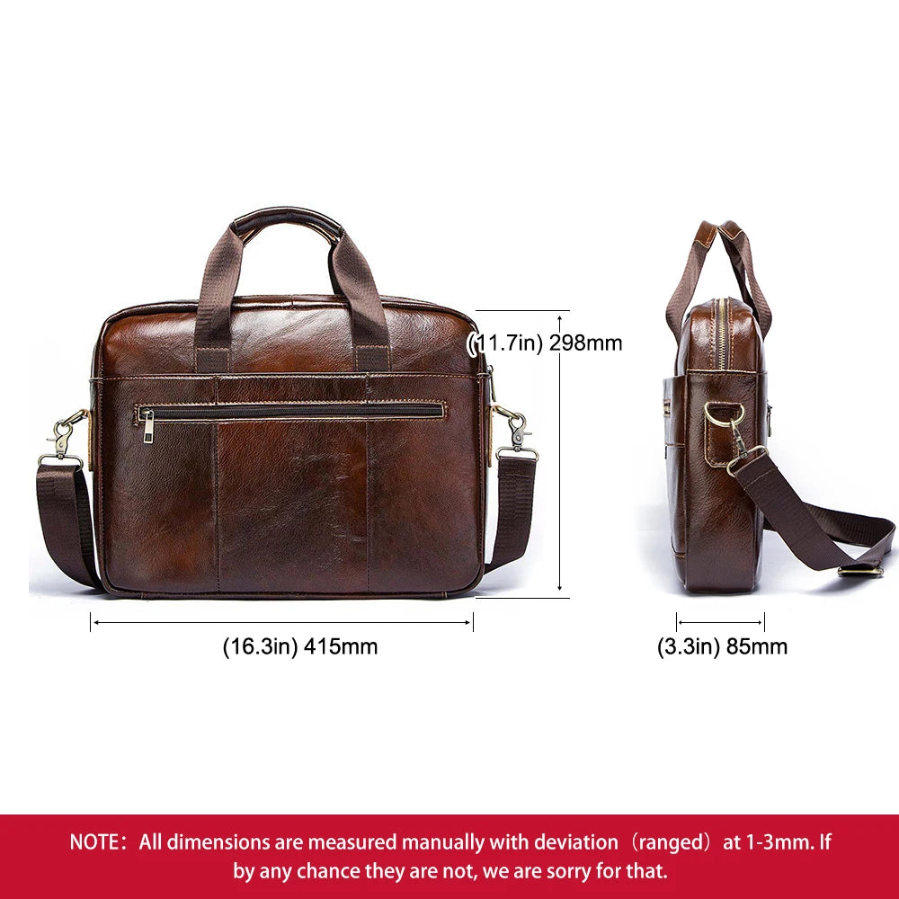 Sac ordinateur homme en cuir véritable