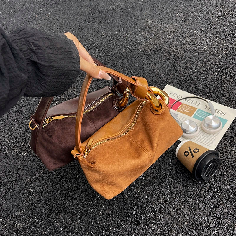 Petit sac à main femme en faux daim
