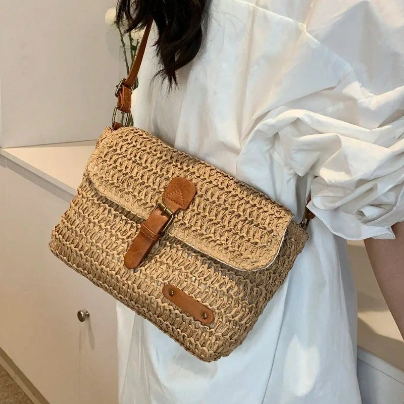 Sac bandoulière en paille