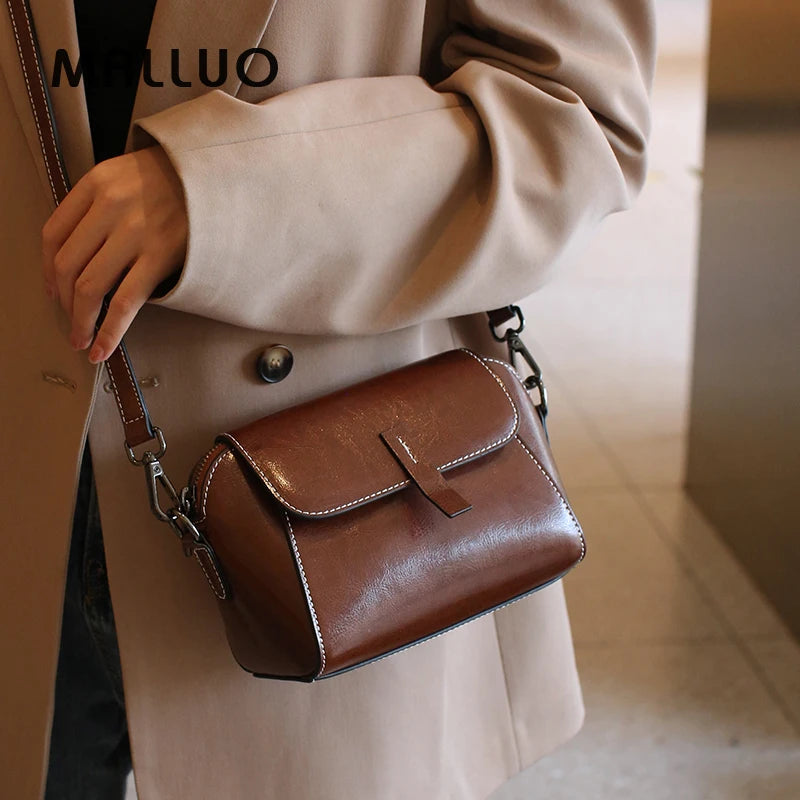 Sac à main rond femme en cuir véritable