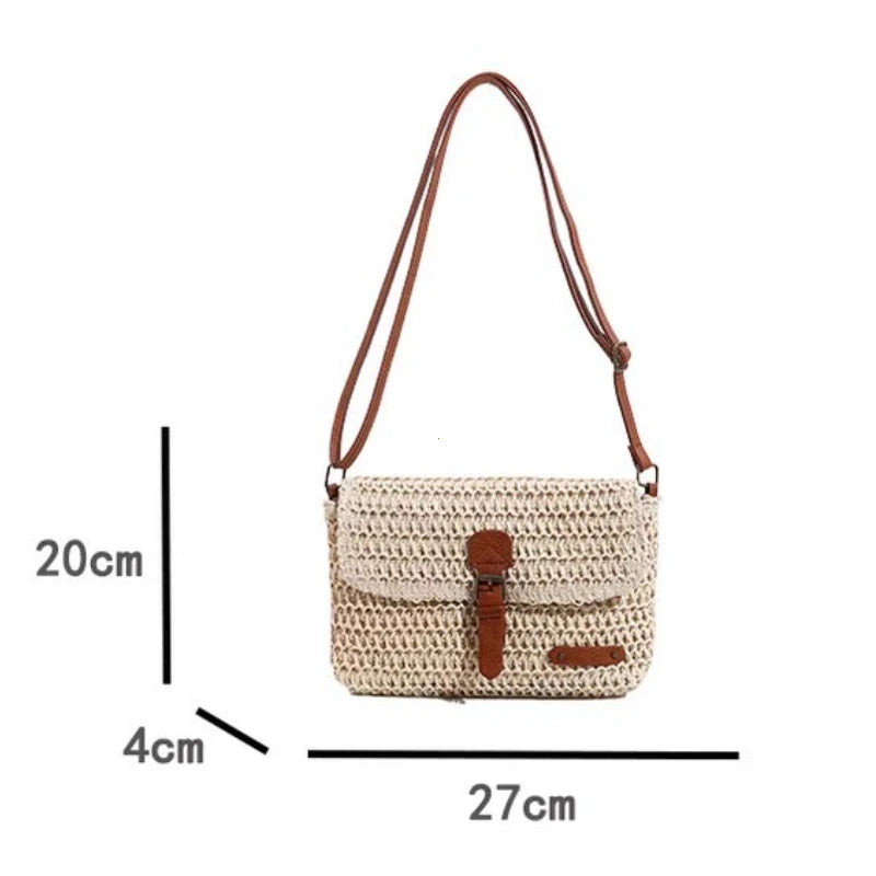 Sac bandoulière en paille