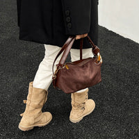 Petit sac à main femme en faux daim