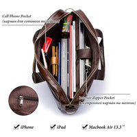 Porte-documents homme en cuir véritable