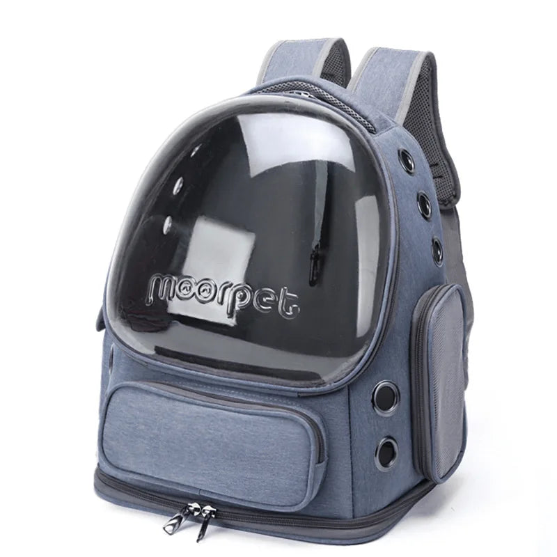 Sac de transport chat transparent