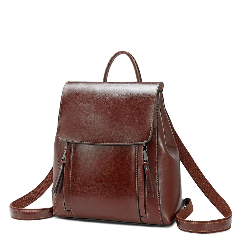 Sac à dos femme en cuir véritable