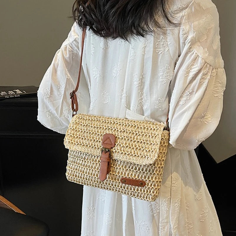 Sac bandoulière en paille