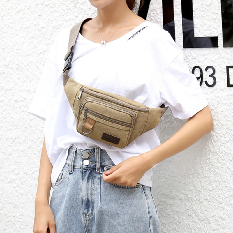Sac banane homme en toile
