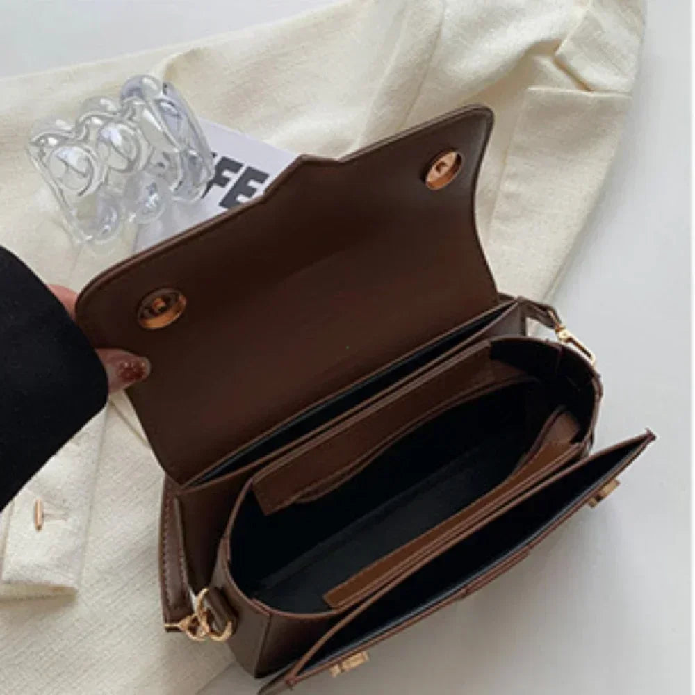 Sac à main carré femme en simili cuir
