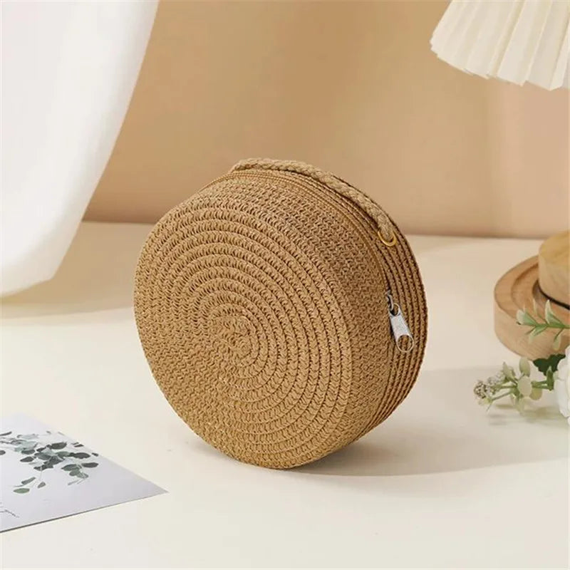 Sac bandoulière en paille tressée