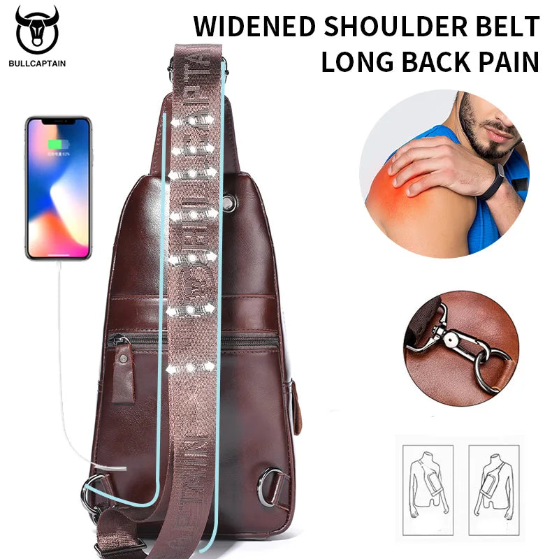 Sacoche homme en cuir véritable