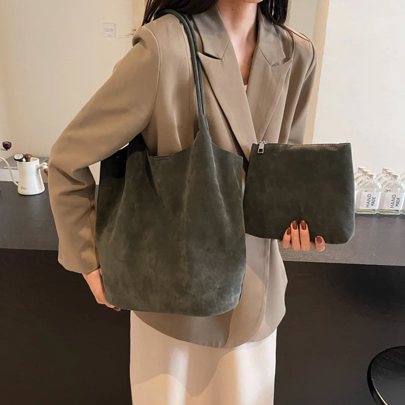 Sac à main femme en daim zippé