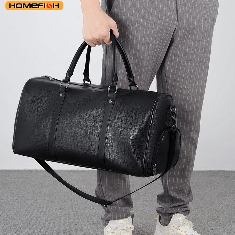 Sac de voyage moto en simili cuir