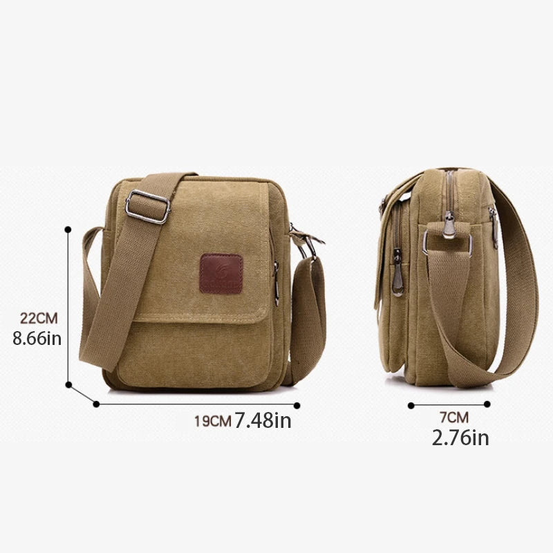 Sac bandoulière homme en toile