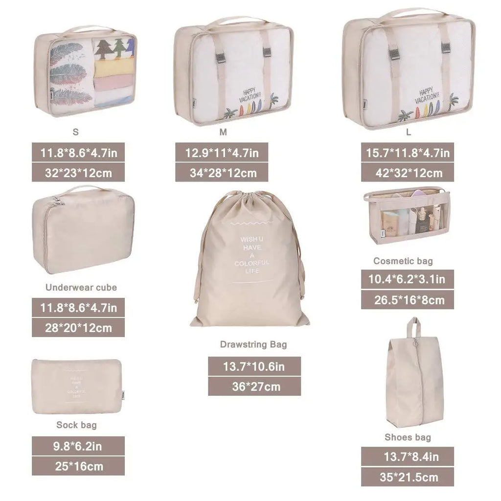 Cubes de rangement pour valise