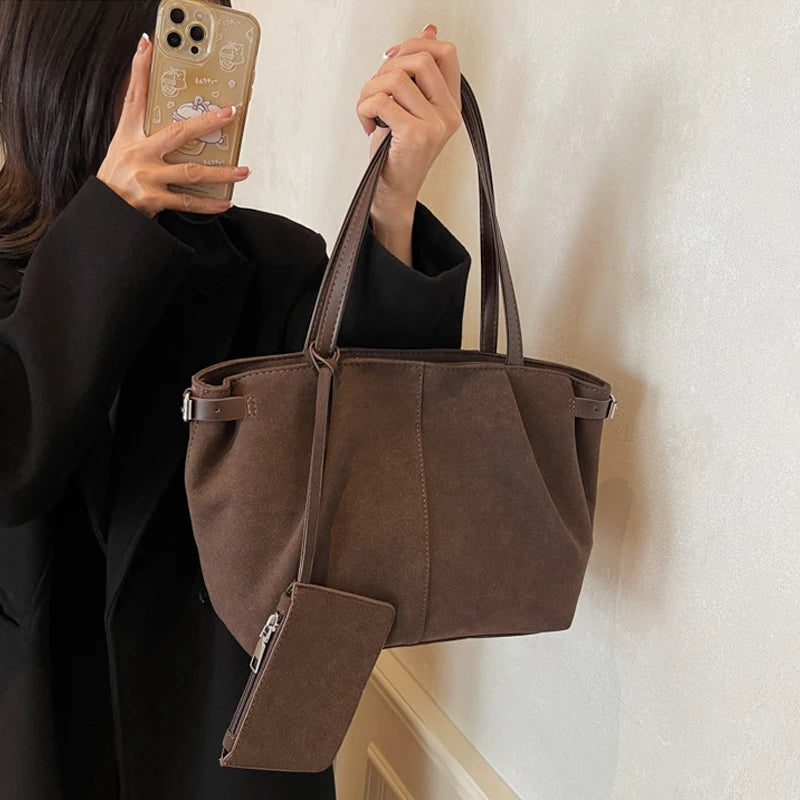 Sac cabas femme en daim