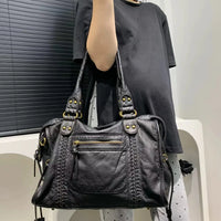 Sac bandoulière femme en cuir lavé