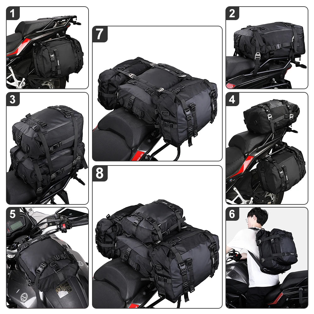 Sacoche moto arrière imperméable