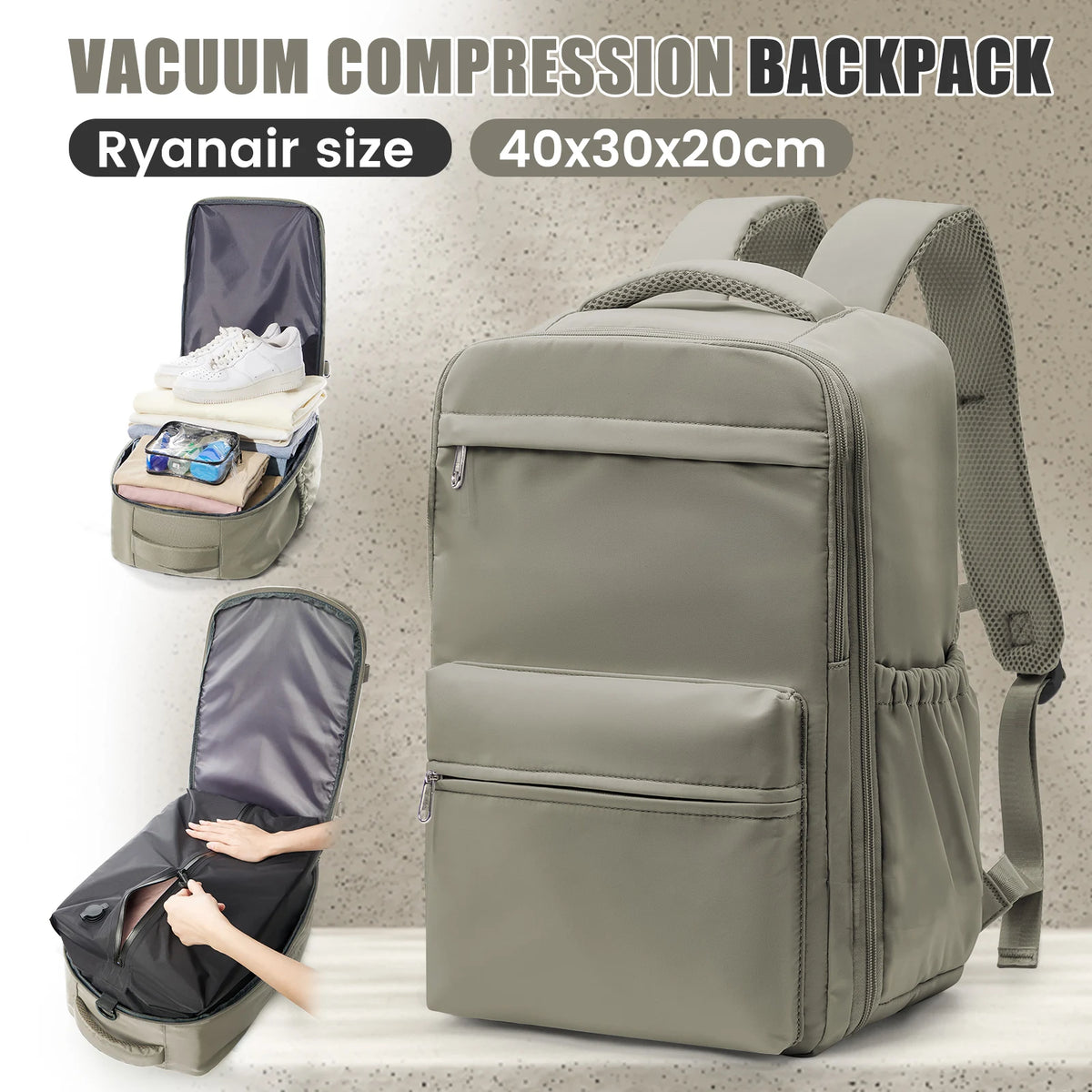 Sac à dos cabine à compression sous vide