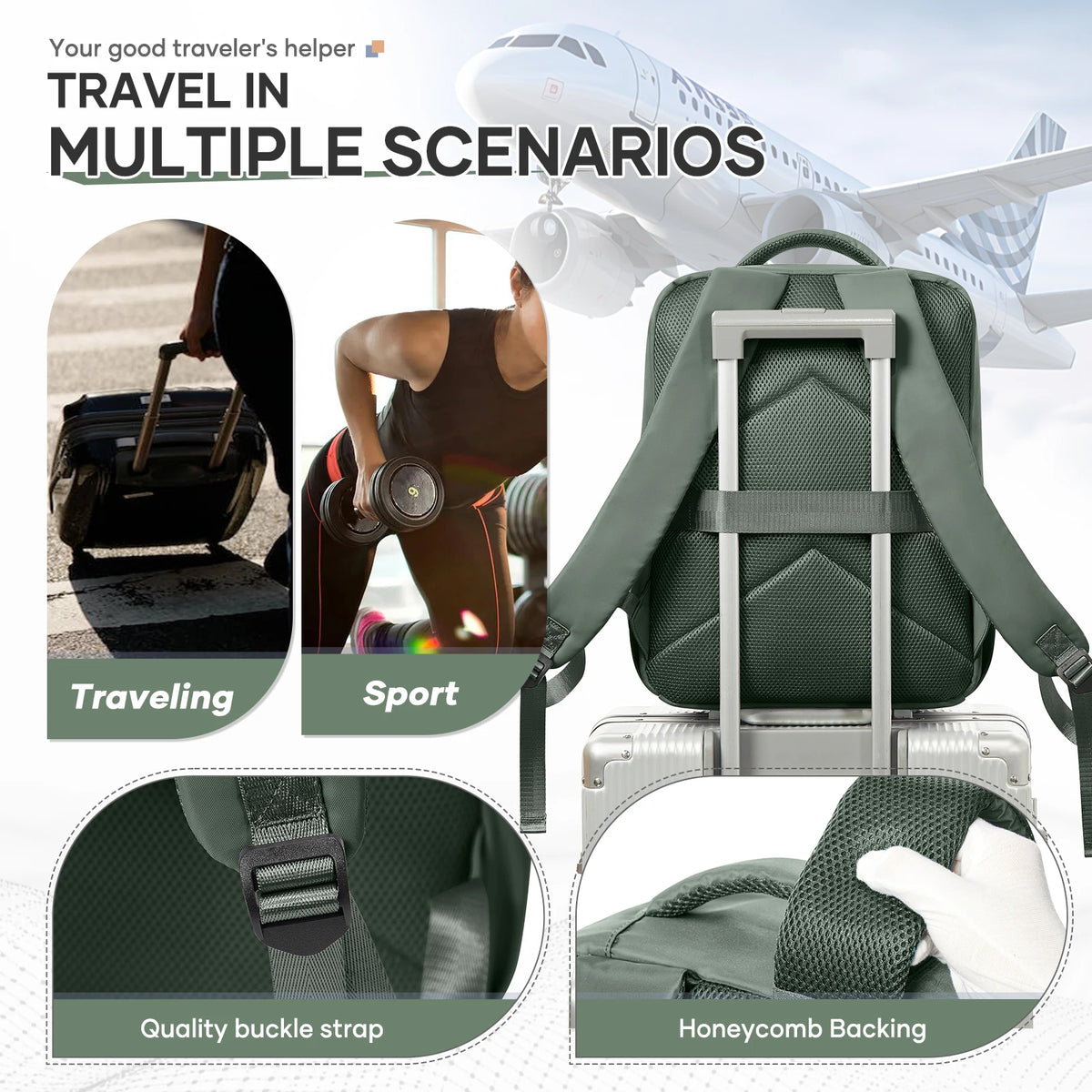 Sac à dos cabine à compression sous vide