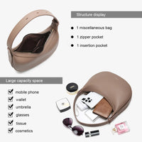 Sac demi-lune femme en simili cuir