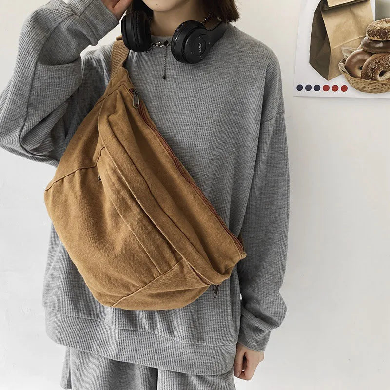 Sac banane unisexe en toile