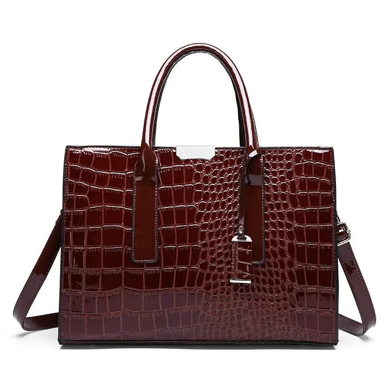 Sac à main femme motif croco