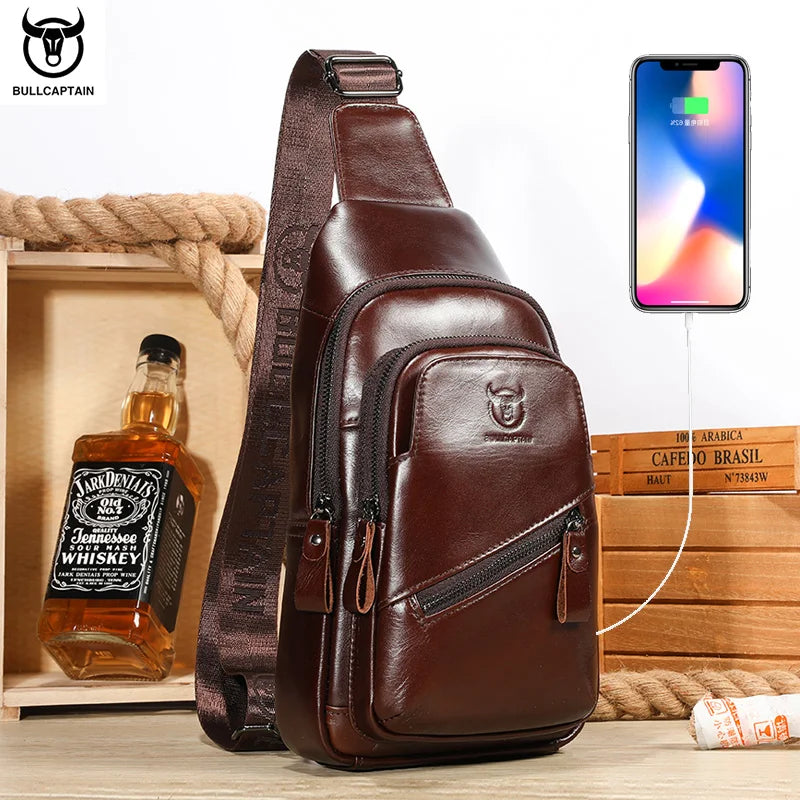 Sacoche homme en cuir véritable