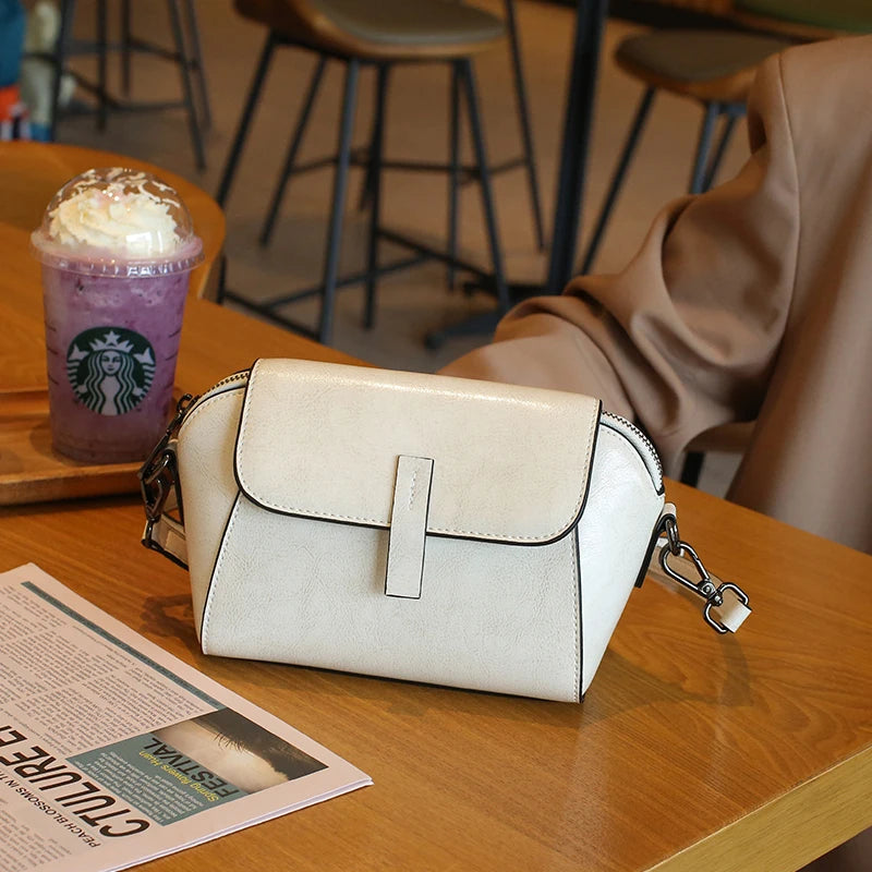 Sac à main rond femme en cuir véritable