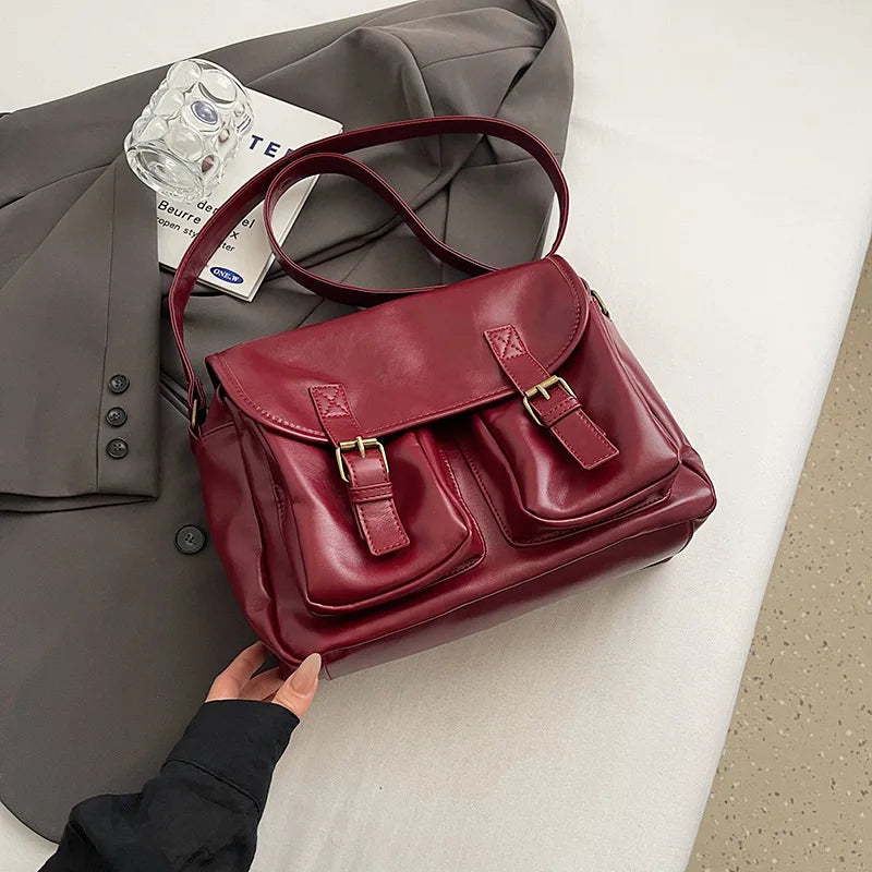 Sac bandoulière femme à double fermeture
