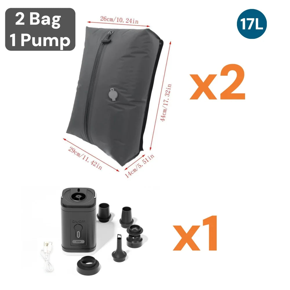 Sac sous vide de voyage avec pompe