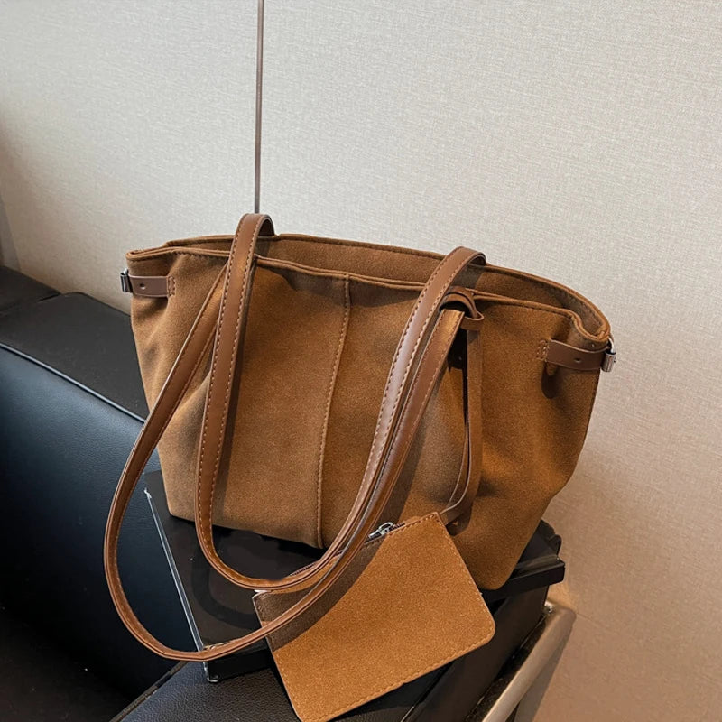 Sac cabas femme en daim