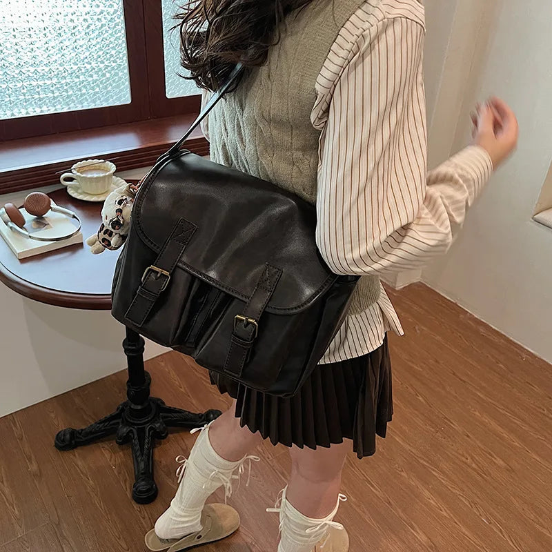 Sac bandoulière femme à double fermeture