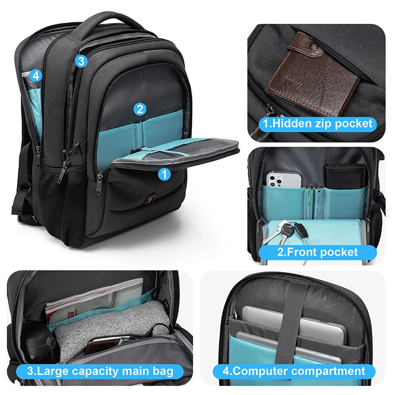 Sac ordinateur avec housse de pluie