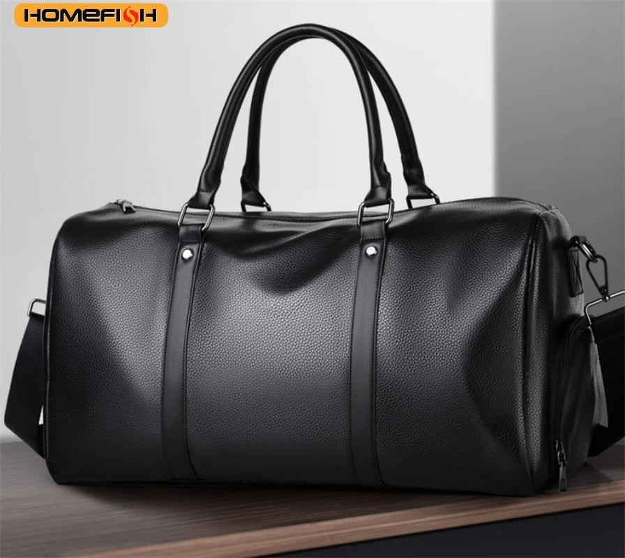 Sac de voyage moto en simili cuir