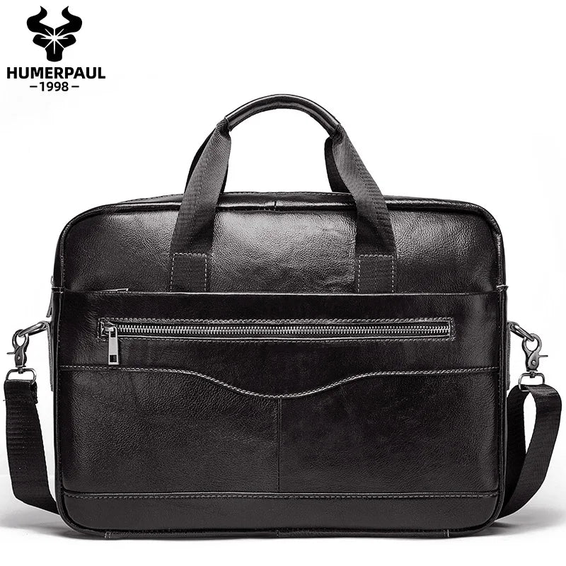 Sac ordinateur homme en cuir véritable