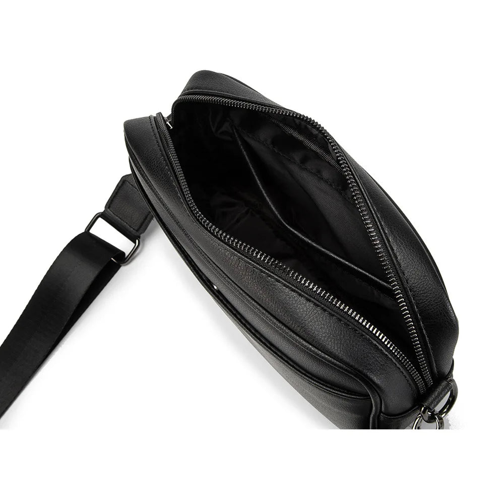 Sac bandoulière homme en simili cuir
