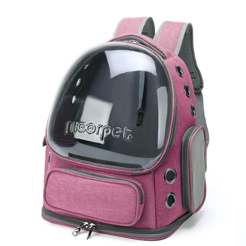 Sac de transport chat transparent