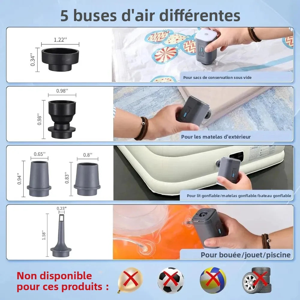 Pompe à air USB pour sacs sous vide