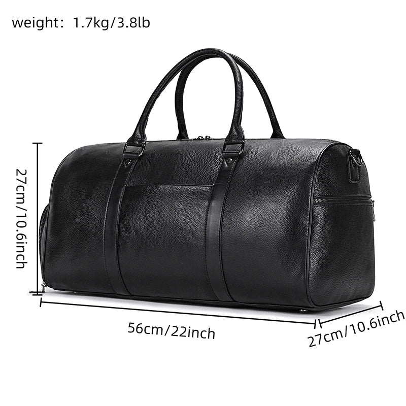 Sac de voyage week-end en cuir véritable