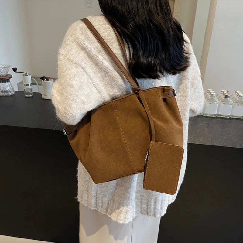 Sac cabas femme en daim