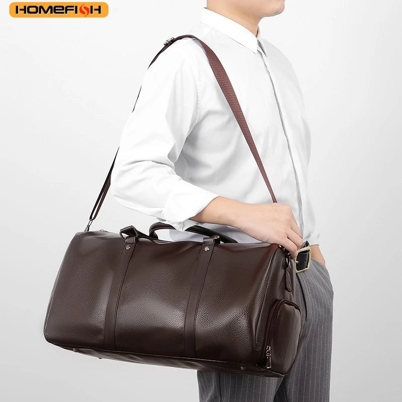 Sac de voyage moto en simili cuir