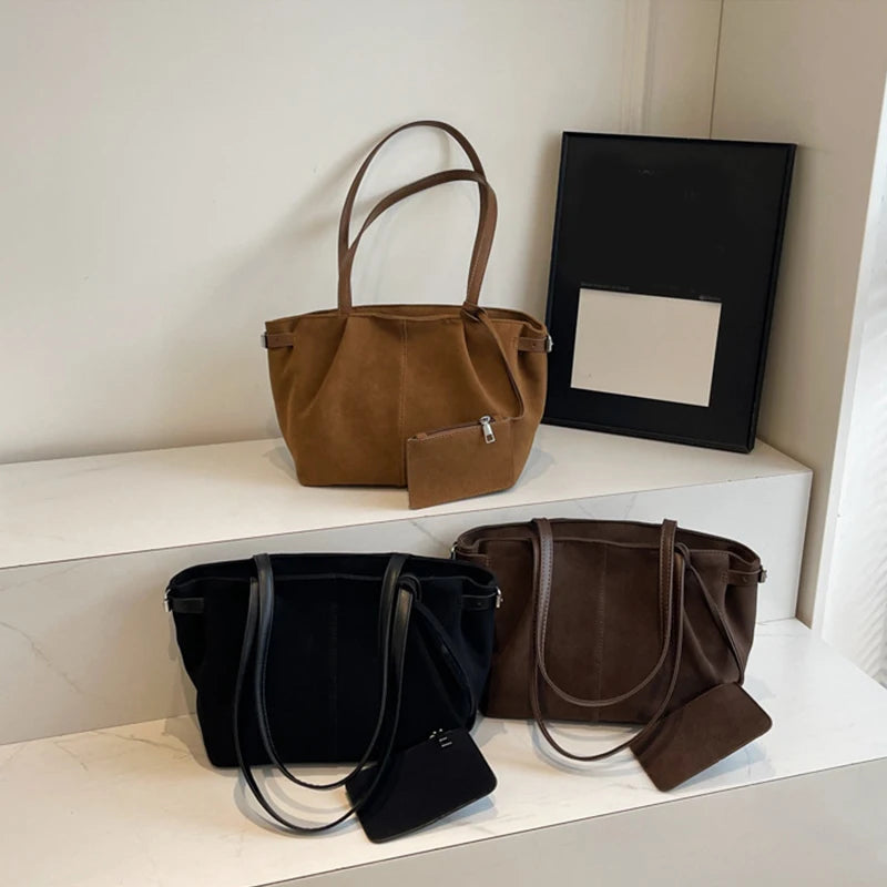Sac cabas femme en daim